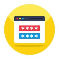 Modern design icon of web password vector