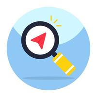 Colored design icon of search navigation arrow vector