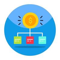 Creative design icon of financial network vector
