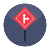 Modern design icon of forward right direction board vector