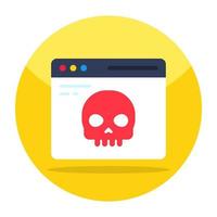 Modern design icon of hack website vector