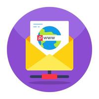 Unique design icon of network mail vector