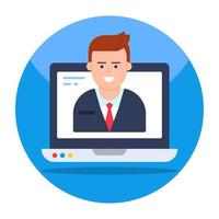 An icon design of video call vector