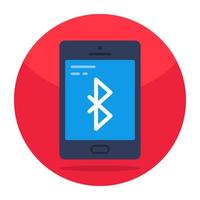 Editable design icon of mobile bluetooth vector