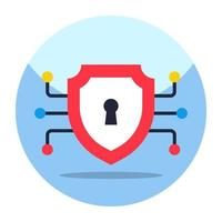 An editable design icon of network security vector