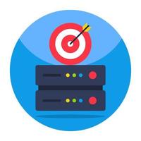 An icon design of server target vector