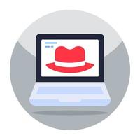A unique design icon of hacker hat vector