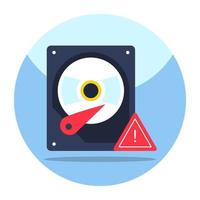 Modern design icon of hard disk error vector