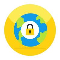 Premium download icon of global security vector