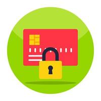 Unique design icon of locked atm card vector