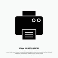 Printer Print Printed Machine solid Glyph Icon vector