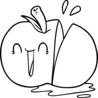 Cartoon apple character vector