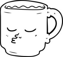 Cartoon coffee mug vector