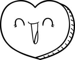 Cartoon happy heart vector