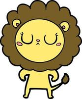 Vector lion character in cartoon style