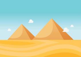 great pyramids in the desert vector