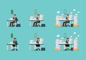 Energy of workers in office concept vector