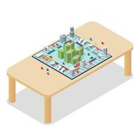 Board game on the table vector