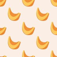 Seamless Pattern with Pumpkin. The Thanksgiving Day collection. Flat vector illustration