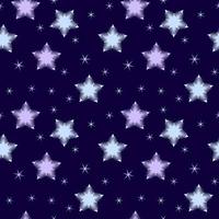 las estrellas sobre un fondo azul son un patrón impecable. diseño para moda, tela, textil, papel tapiz, portada, web, envoltura e impresiones. vector