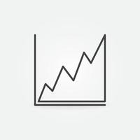 Graph vector concept minimal icon in thin line style