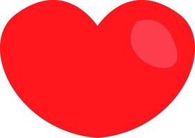 Red heart, illustration, vector on a white background.