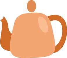 China teapot, illustration, vector on a white background.