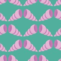 Ocean shells pattern , illustration, vector on white background
