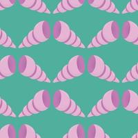 Ocean shells pattern , illustration, vector on white background