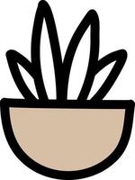 Acharagma cactus in a pot, icon illustration, vector on white background