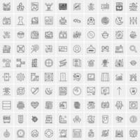 100 iconos de negocios para web y material impreso vector