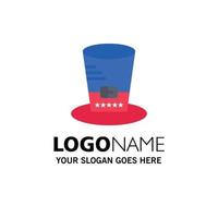 Day Hat Presidents Usa Business Logo Template Flat Color vector