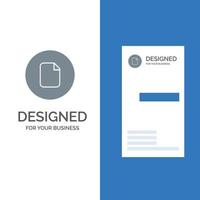 Document File Basic Ui Grey Logo Design and Business Card Template vector