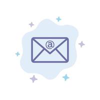 Email Inbox Mail Blue Icon on Abstract Cloud Background vector