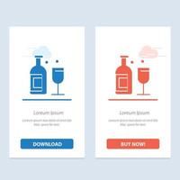 barra de alcohol beber whisky azul y rojo descargar y comprar ahora plantilla de tarjeta de widget web vector