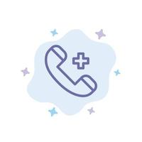 Call Ring Hospital Phone Delete Blue Icon on Abstract Cloud Background vector