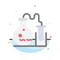 Tube Flask Lab Science Abstract Flat Color Icon Template vector