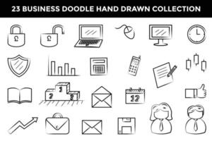 business doodle hand drawn collection vector