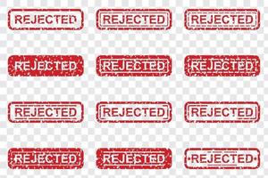 rejected stamp rubber grunge for element design vector