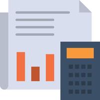 auditoría contabilidad banca presupuesto negocio cálculo informe financiero color plano icono vector icono b