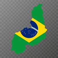 mapa de piaui, estado de brasil. ilustración vectorial vector