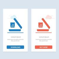 Image Gallery Picture  Blue and Red Download and Buy Now web Widget Card Template vector