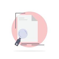 Analysis document file find page Flat Color Icon Vector