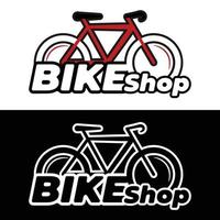 Vector illustration of bicycle with red and black colour. Perferct for logo and emblem.