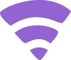 Purple wifi sign, illustration, vector, on a white background. vector