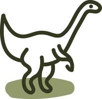 Mosaurus dinosaur, illustration, vector on a white background.