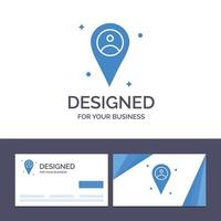 Creative Business Card and Logo template Location Map Man Vector Illustration