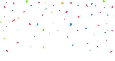 Colorful bright confetti isolated on transparent background. Festive vector illustration