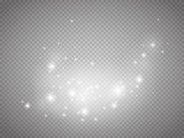 Bokeh lights isolated. Transparent blurred shapes. Abstract light effect. vector