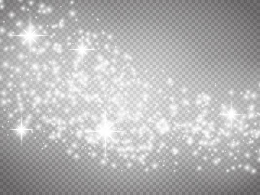 Bokeh lights isolated. Transparent blurred shapes. Abstract light effect.